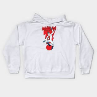 MADMAN Bolt Leap with Shadow on white Kids Hoodie